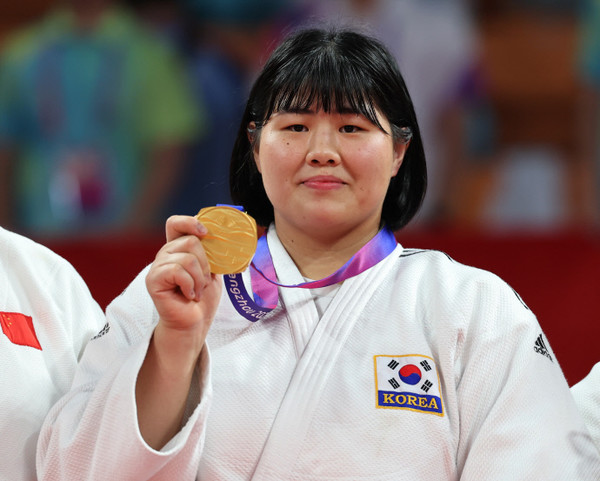 사진 = 항저우 아시안게임 유도 78kg 금메달 김하윤